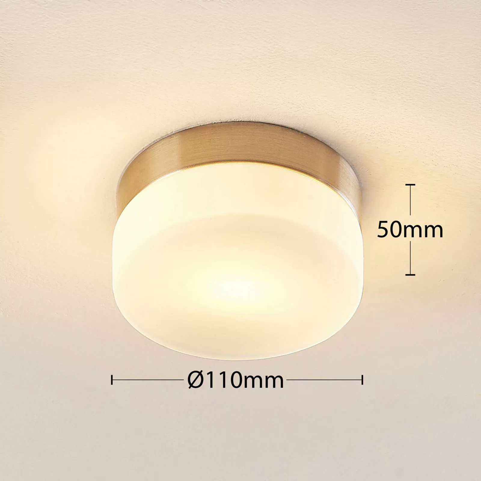 Bad-Deckenlampe Amilia mit Glasschirm, Ø 11 cm günstig online kaufen