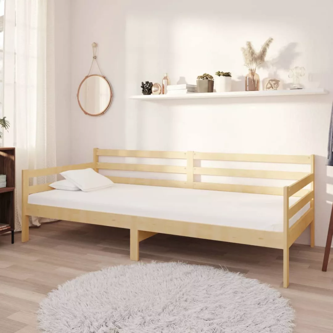 vidaXL Gästebett Tagesbett Gästebett mit Matratze 90x200 cm Massivholz Kief günstig online kaufen