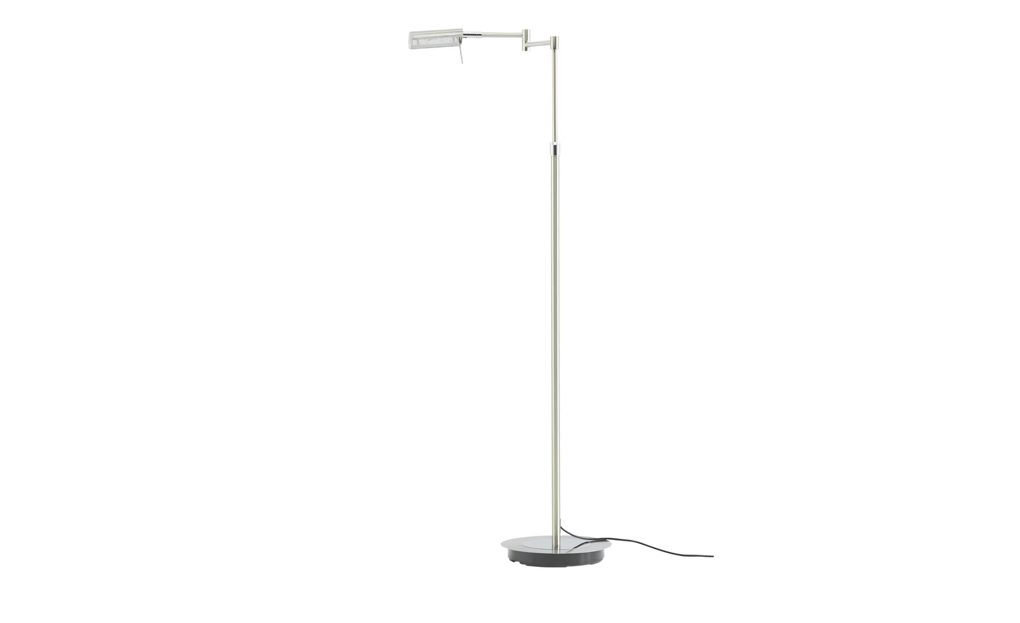 LED-Leseleuchte, Nickel-matt, verstellbar - silber - 126,5 cm - Lampen & Le günstig online kaufen