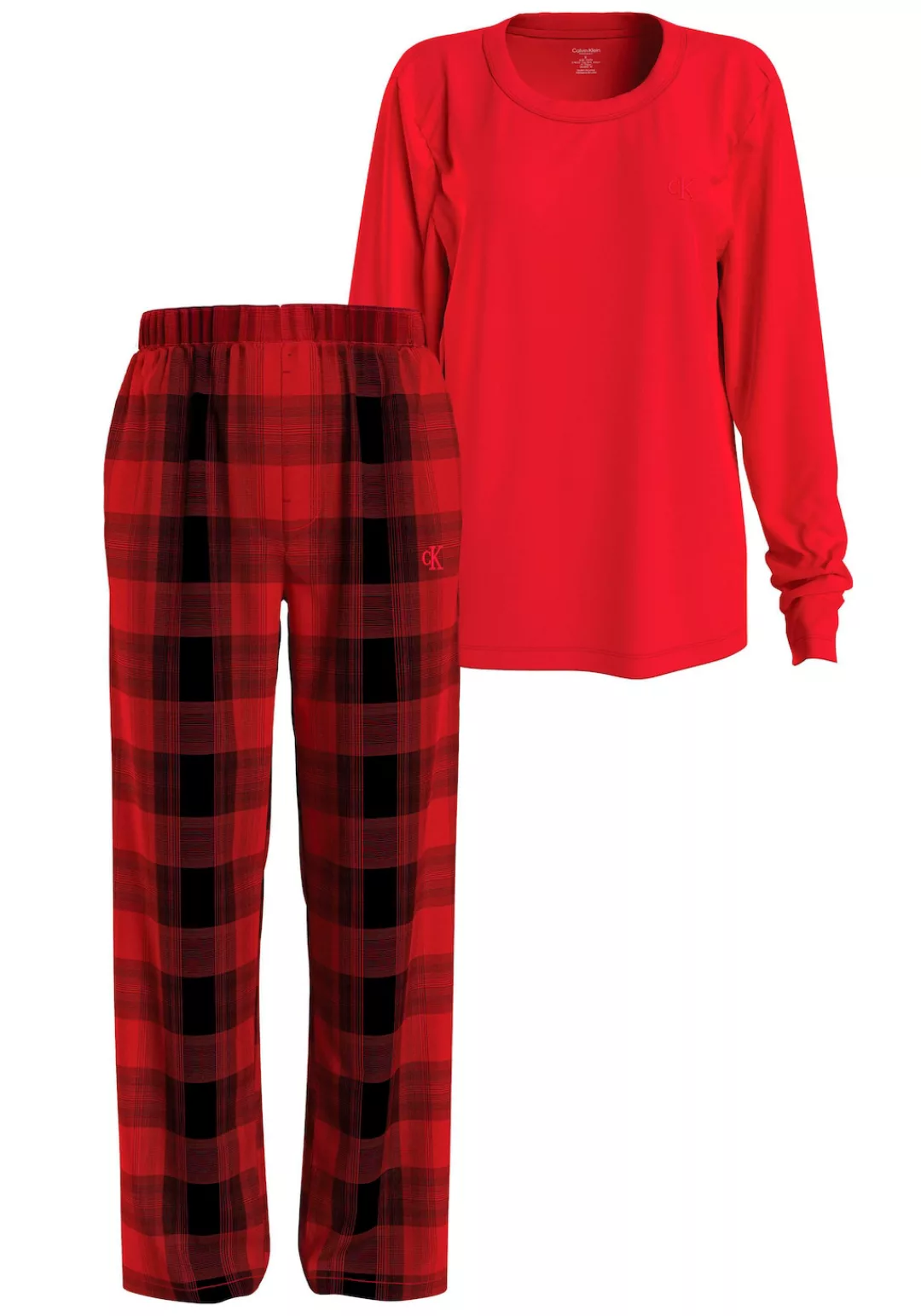 Calvin Klein Schlafanzug "L/S PANT SET", (2 tlg.), mit Rundhalsausschnitt günstig online kaufen