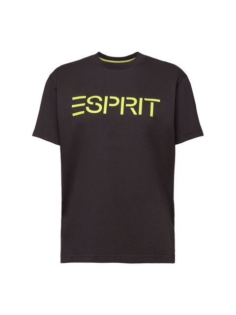 Esprit T-Shirt Baumwoll-T-Shirt mit Logo und Rundhalsausschnitt (1-tlg) günstig online kaufen