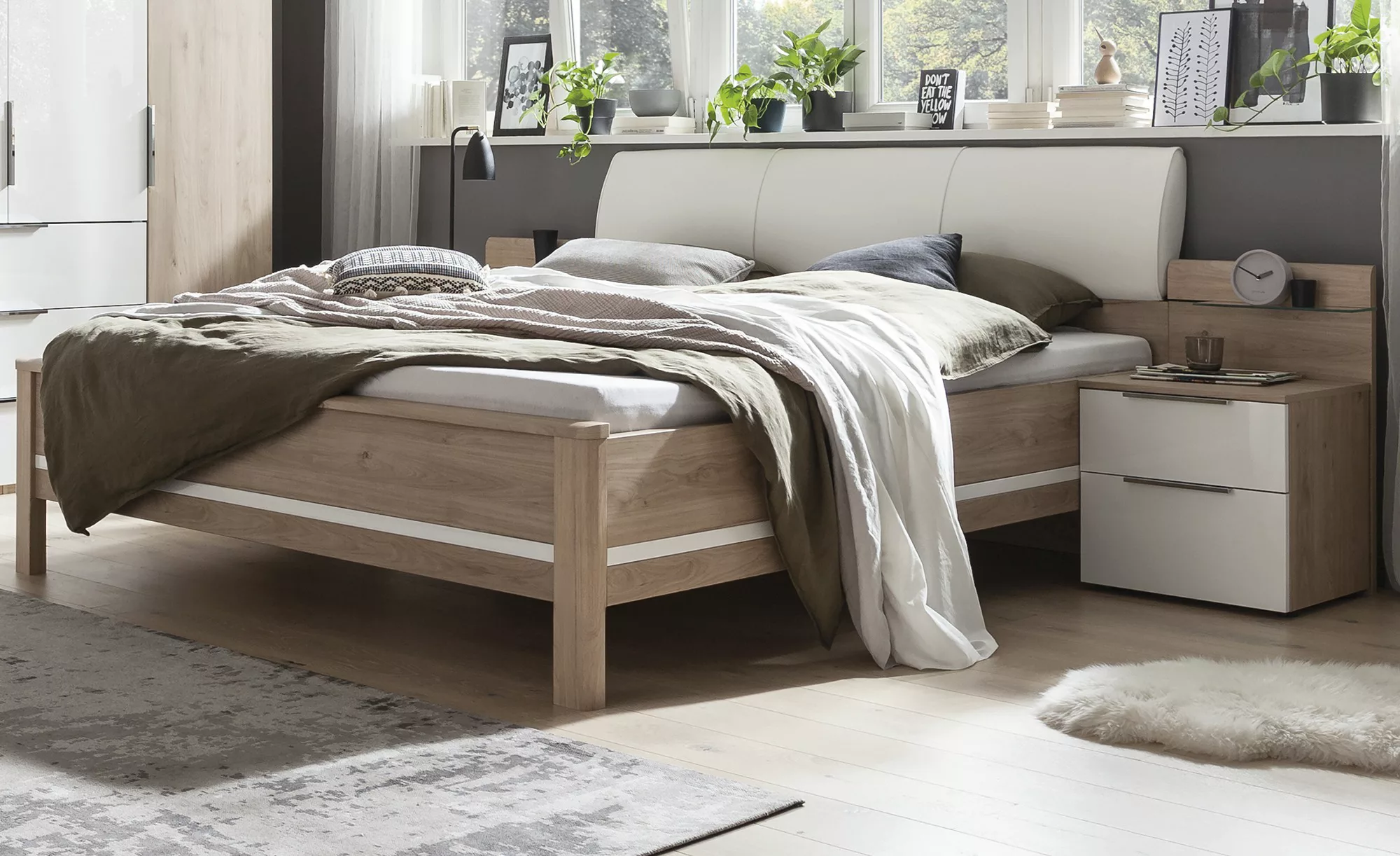 Bettanlage, 3-teilig - holzfarben - 289 cm - 103 cm - Betten > Bettgestelle günstig online kaufen