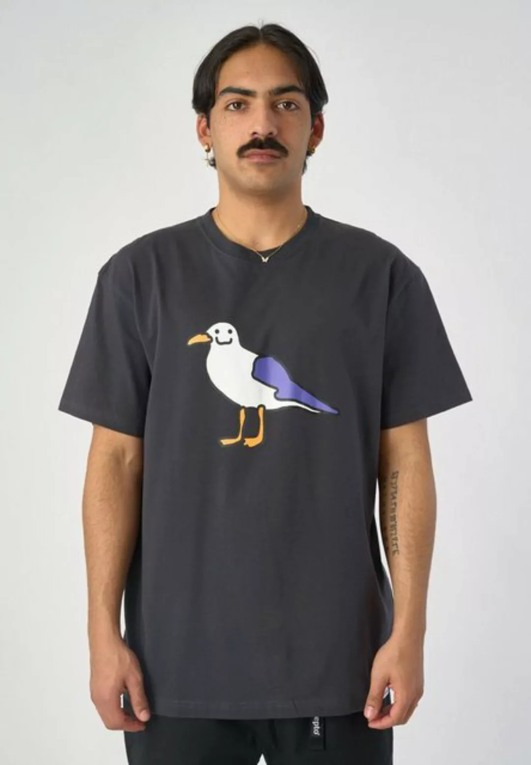 Cleptomanicx T-Shirt Smile Gull mit humorvollem Motiv günstig online kaufen