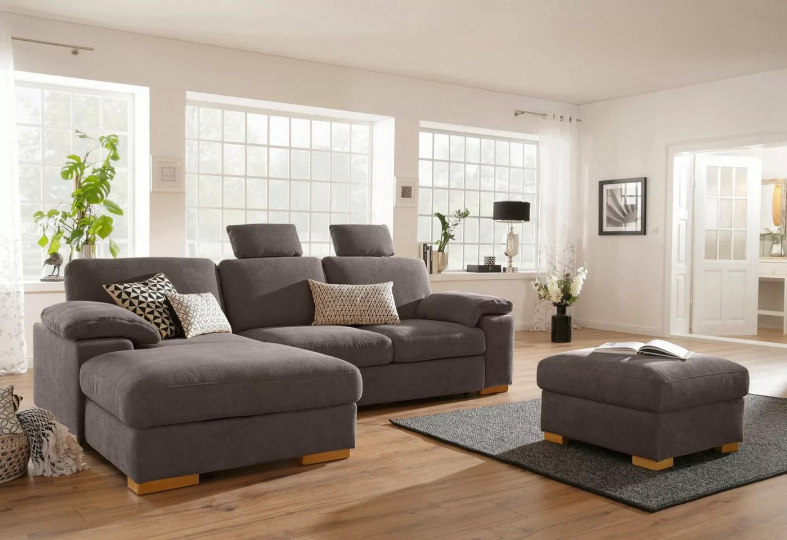 Home affaire Ecksofa Ventura L-Form, wahlweise mit Bettfunktion und Bettfun günstig online kaufen