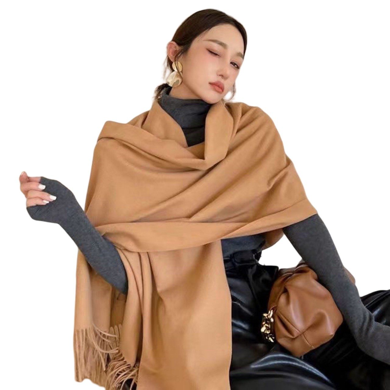 Coonoor Modeschal Winter Warme Schal,Oversized Fransen günstig online kaufen