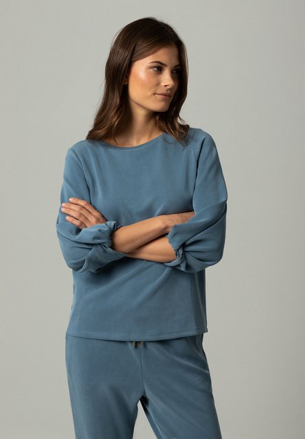 Sweatshirt mit Knoten-Detail, greyblue, Winter-Kollektion günstig online kaufen