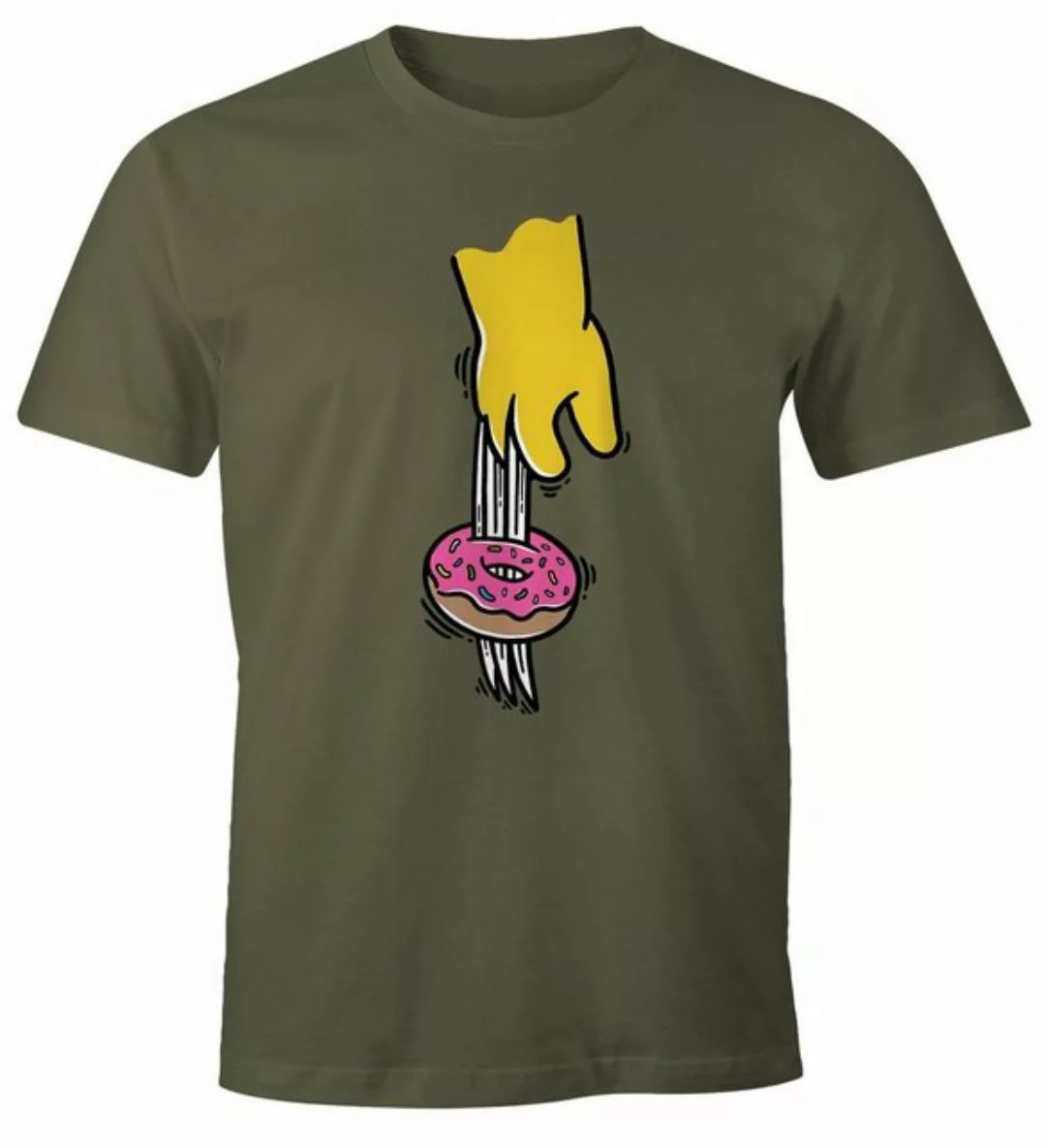 MoonWorks Print-Shirt Herren T-Shirt Donut Doughnut Fun-Shirt Moonworks® mi günstig online kaufen