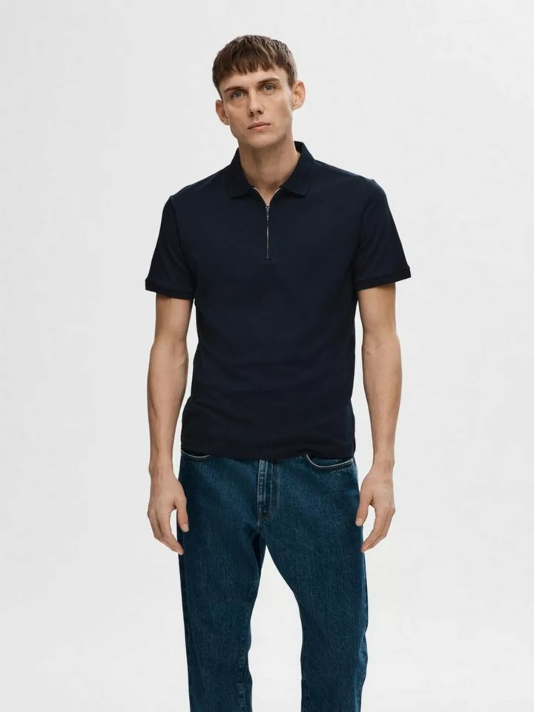 SELECTED HOMME Poloshirt SLHFAVE ZIP SS POLO NOOS günstig online kaufen