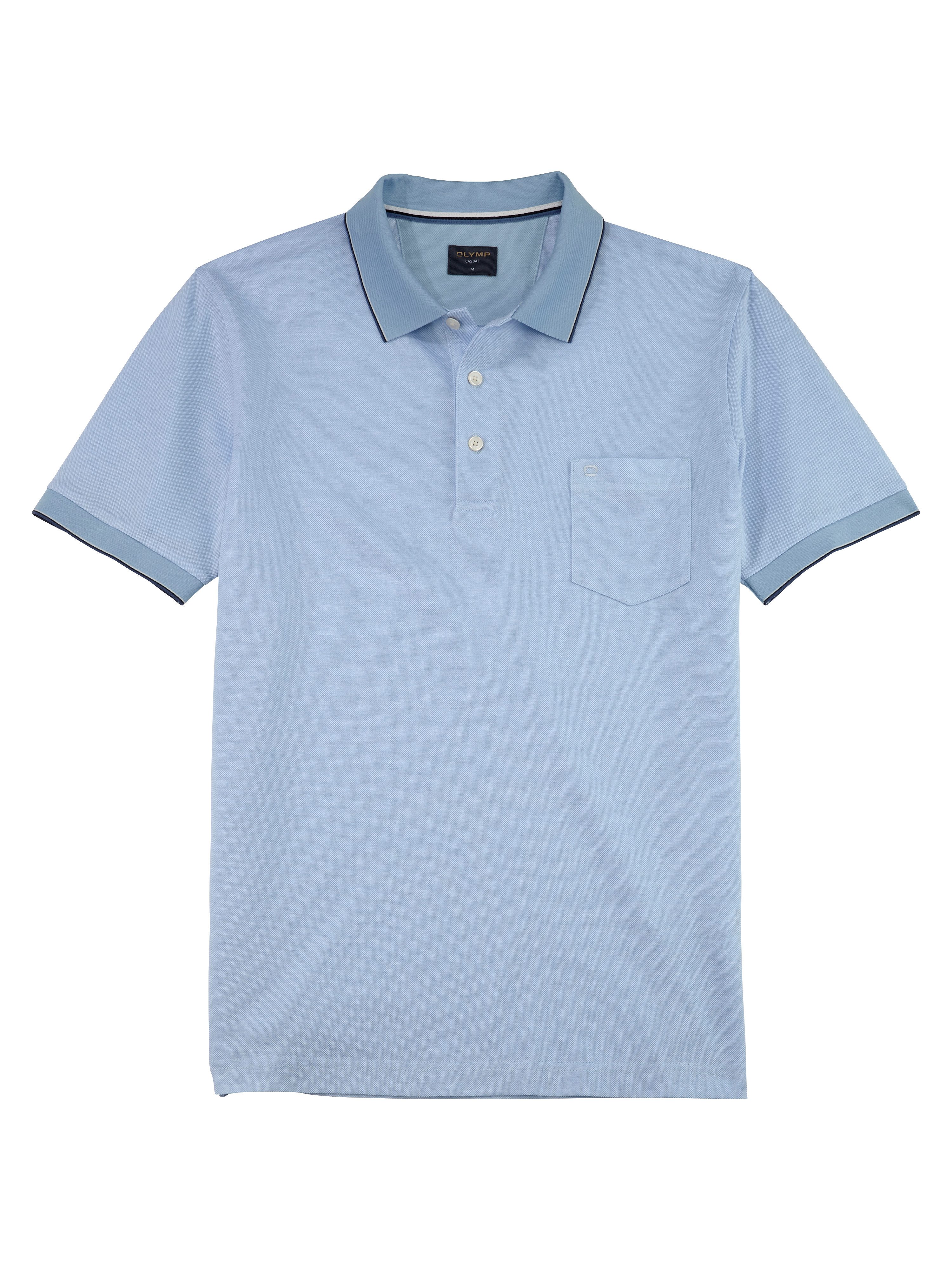 OLYMP Poloshirt Casual Two-Tone Piqué, Seitenschlitzen günstig online kaufen