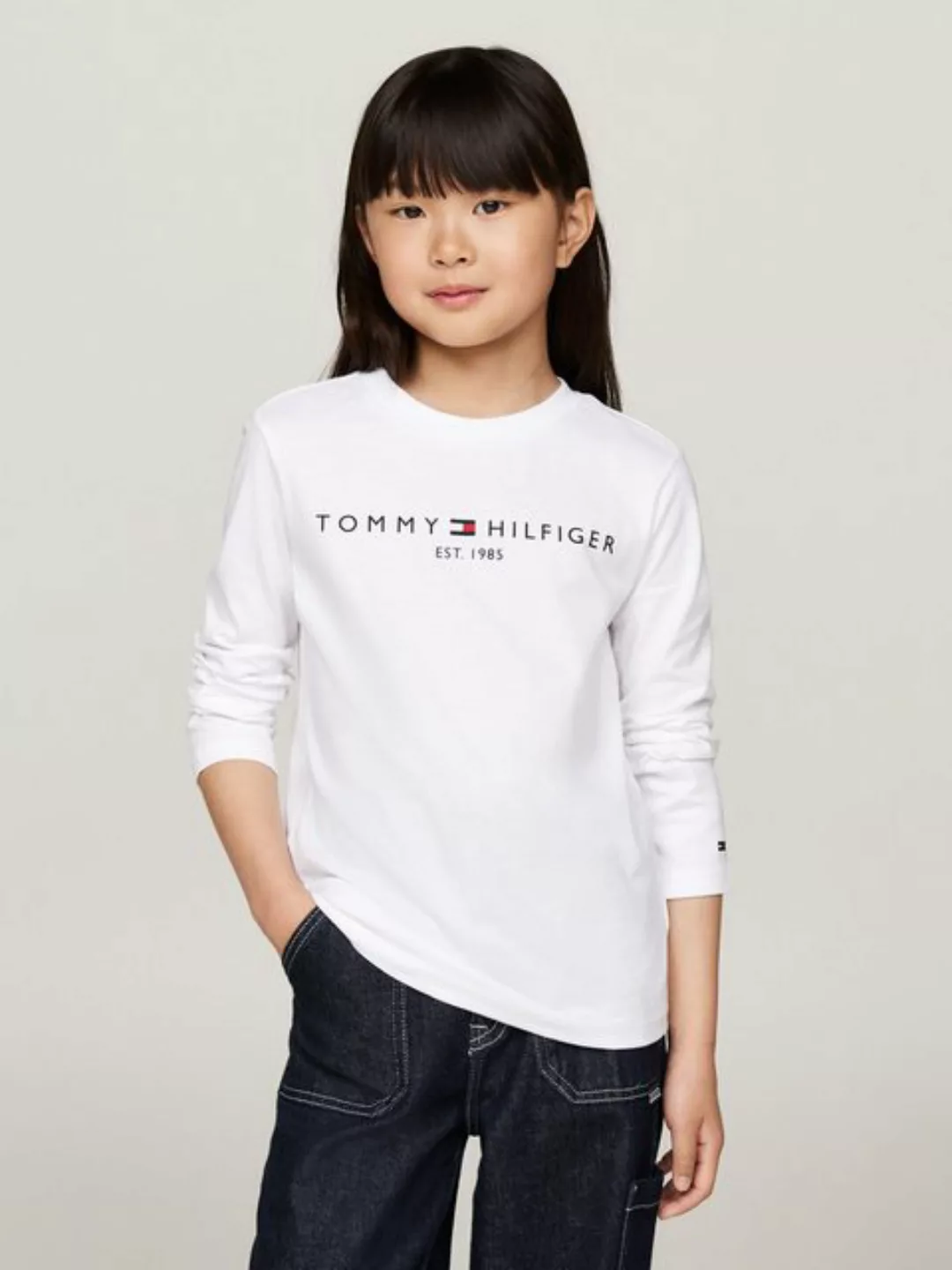Tommy Hilfiger Langarmshirt ESSENTIAL TEE L/S mit Logoschriftzug günstig online kaufen