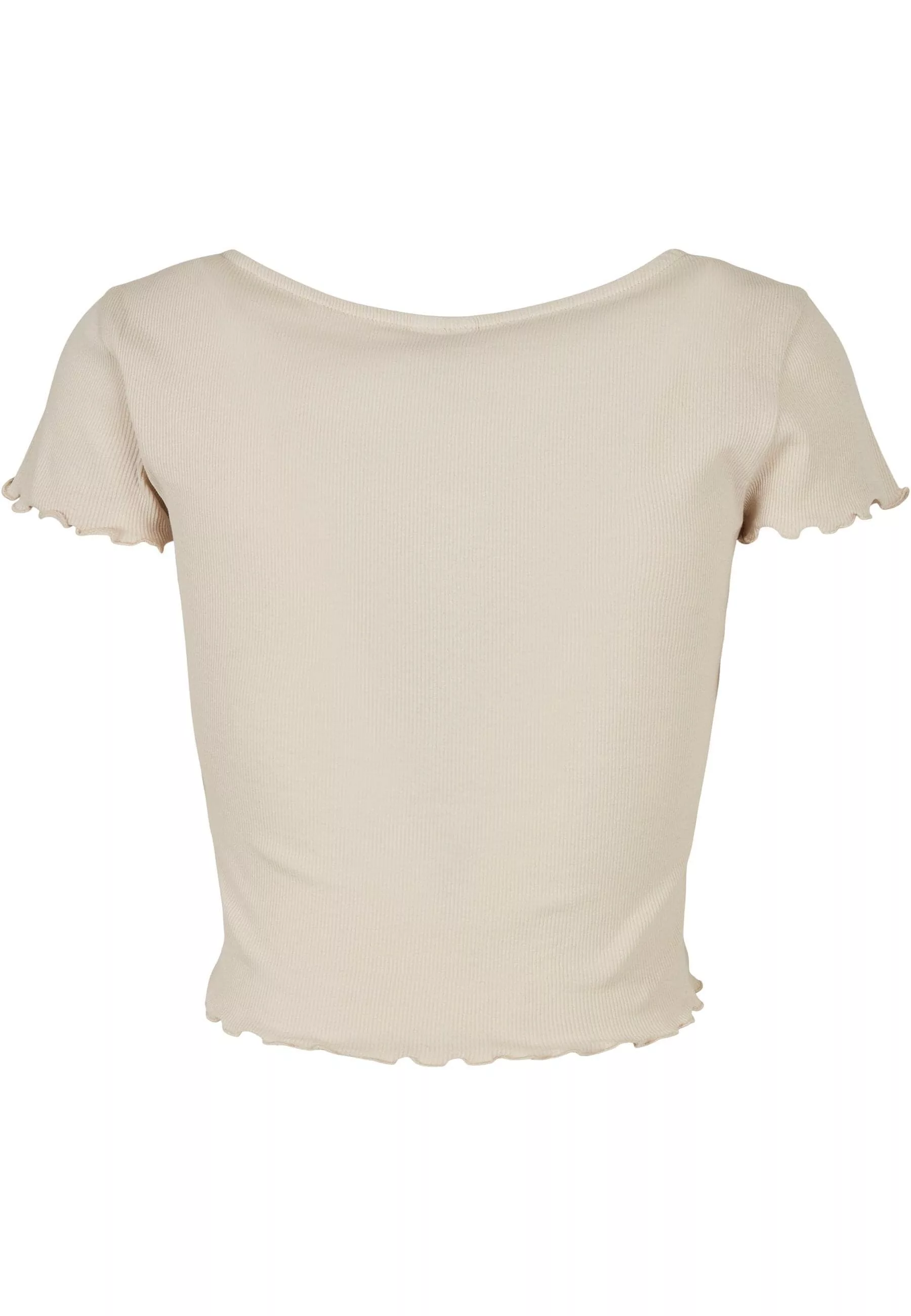 URBAN CLASSICS Kurzarmshirt "Urban Classics Damen Ladies Cropped Button Up günstig online kaufen