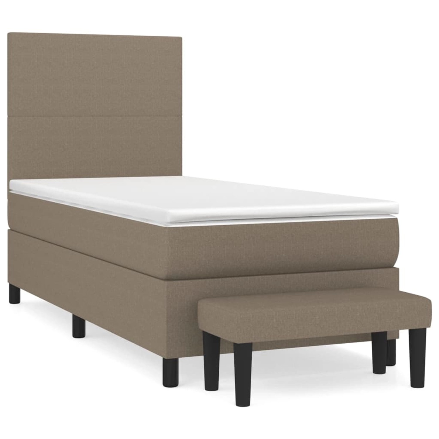 vidaXL Boxspringbett mit Matratze Taupe 80x200 cm Stoff1380309 günstig online kaufen