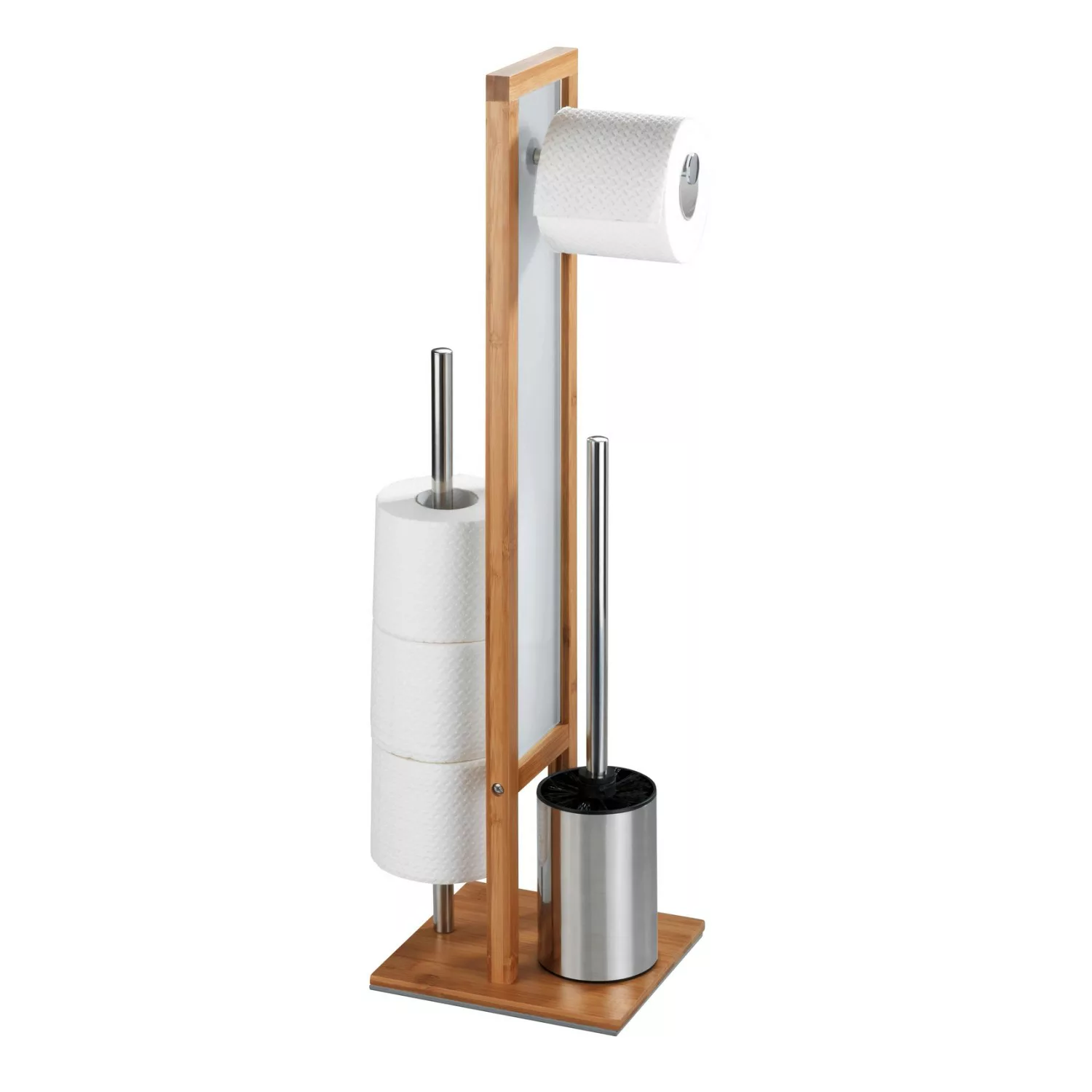 Wenko Stand WC-Garnitur Rivalta Bambus 18 x 70 x 23 cm natur günstig online kaufen