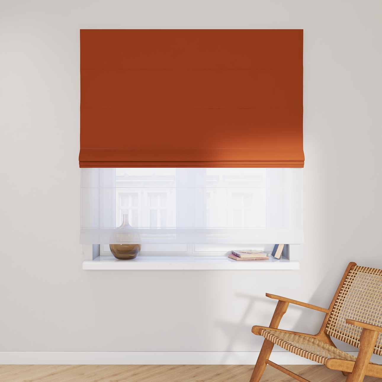Dekoria Doppelraffrollo Duo, braun-karamell, 110 x 150 cm günstig online kaufen