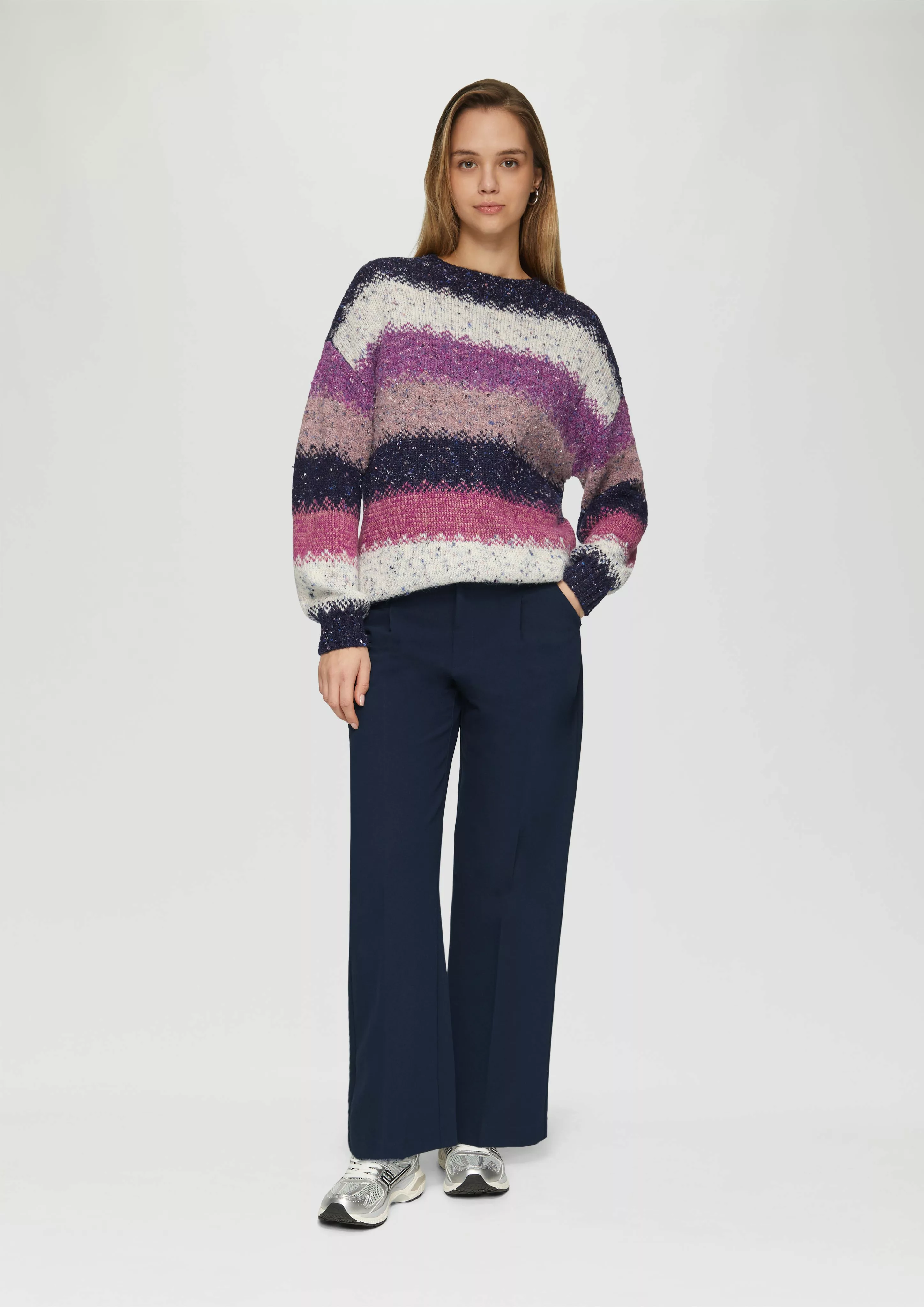 QS Stoffhose Wide-Leg-Hose mit Bundfalte günstig online kaufen