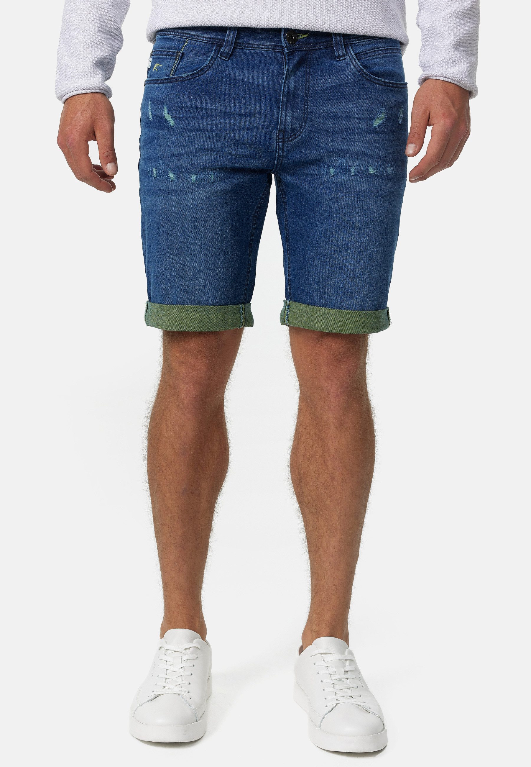 Indicode Jeansshorts INZalento aus elastischer Baumwoll-Qualität günstig online kaufen