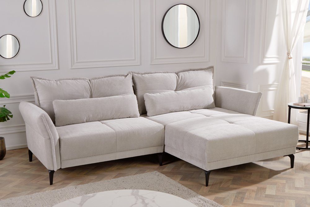 riess-ambiente Ecksofa DESIGNO 250cm beige / günstig online kaufen