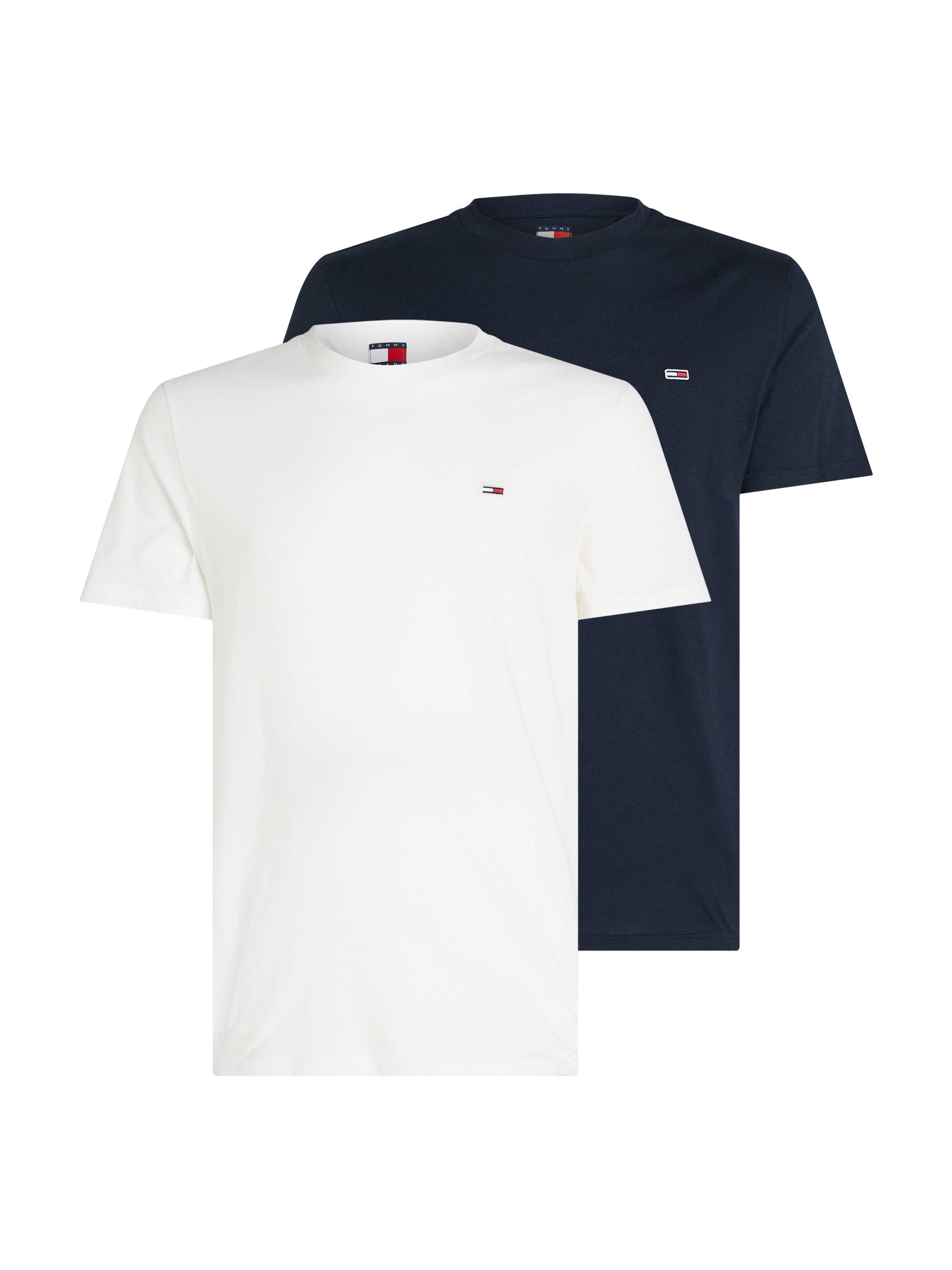 Tommy Jeans Plus Rundhalsshirt "TJM XSLIM 2PACK JERSEY TEE EXT", in Großen günstig online kaufen