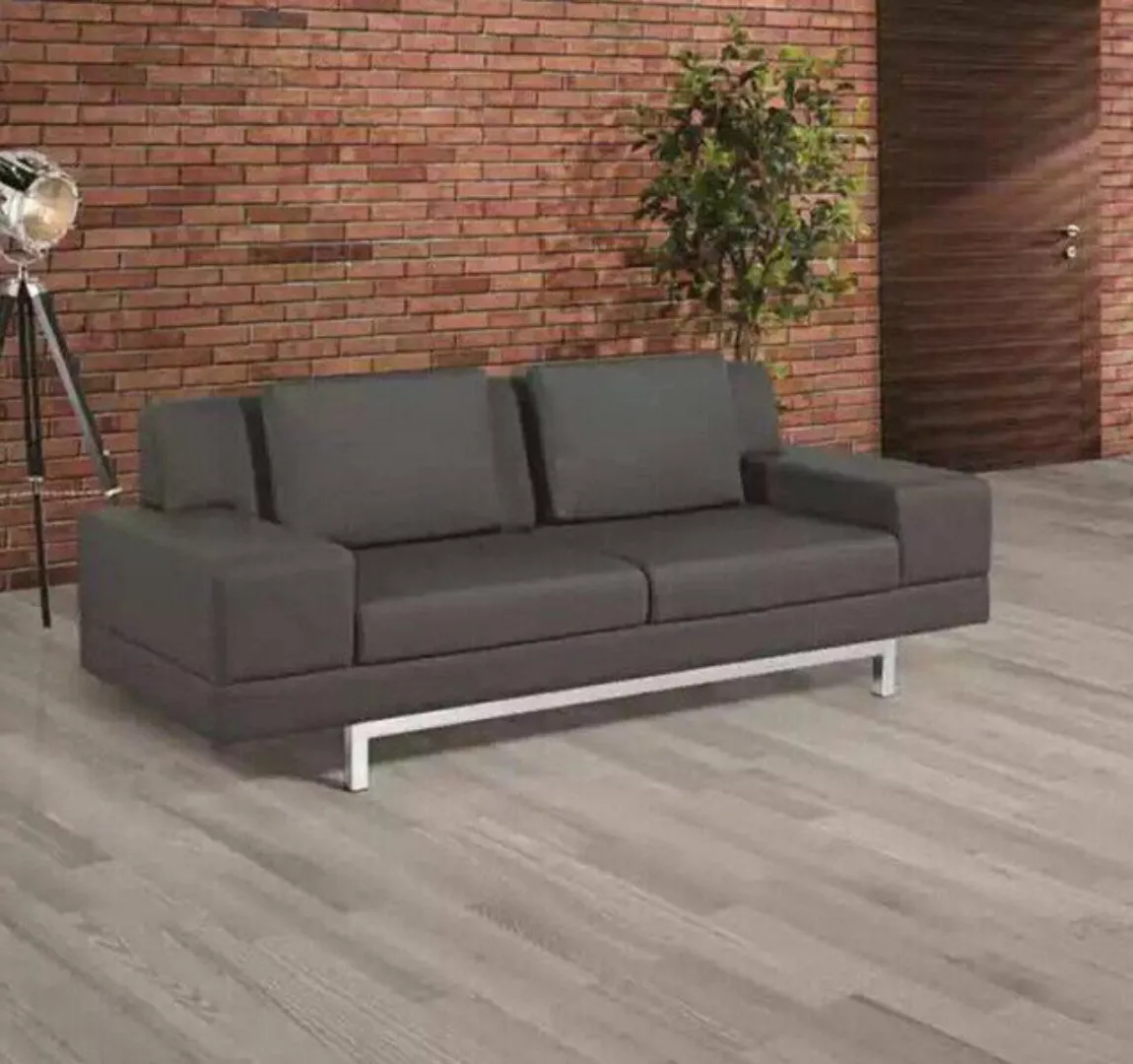 JVmoebel Sofa Graues Sofa Moderner Dreisitzer Arbeitszimmer Polstercouch Te günstig online kaufen