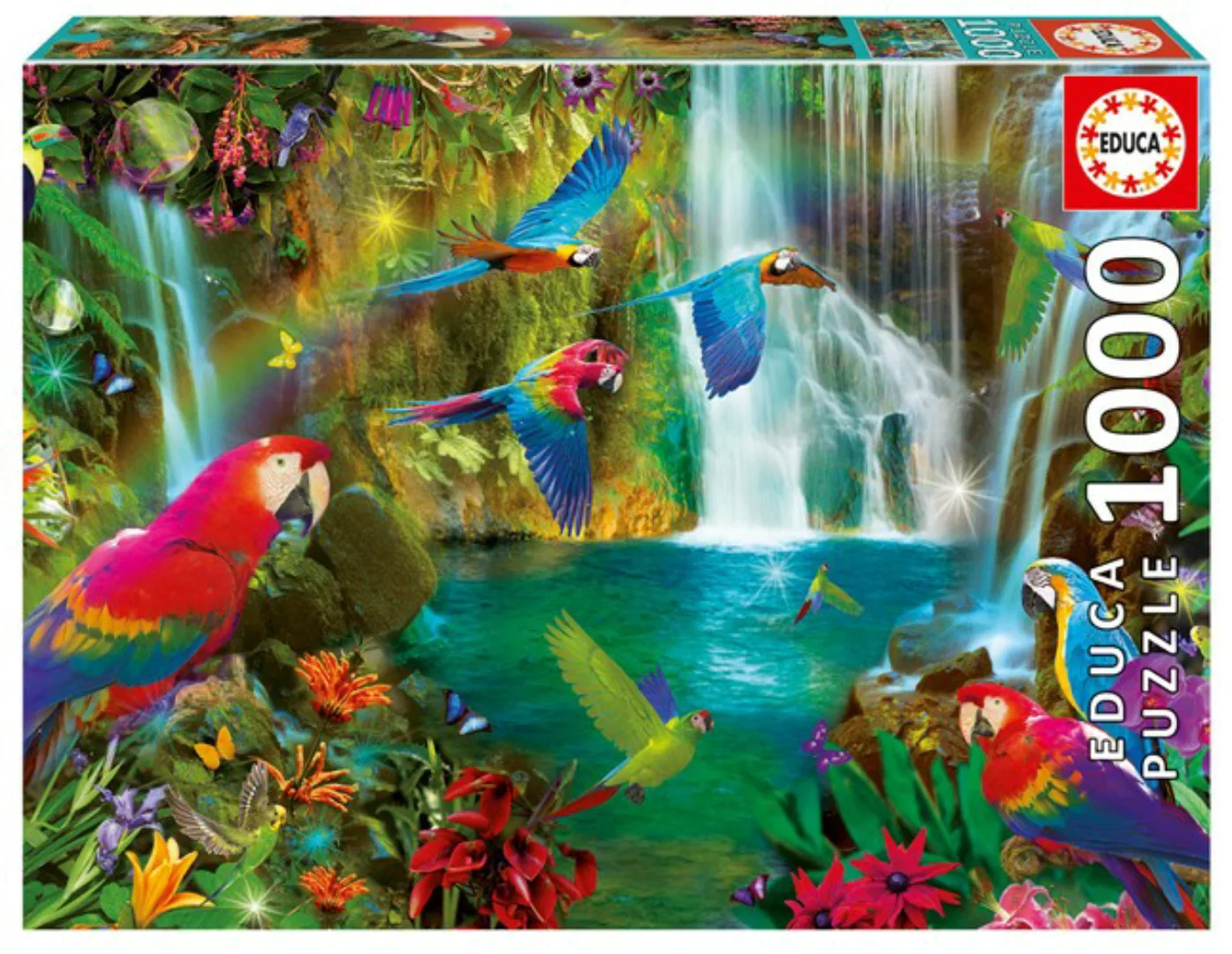 Educa Puzzle 9218457 - Tropical Parrots - 1000 Teile Puzzle günstig online kaufen