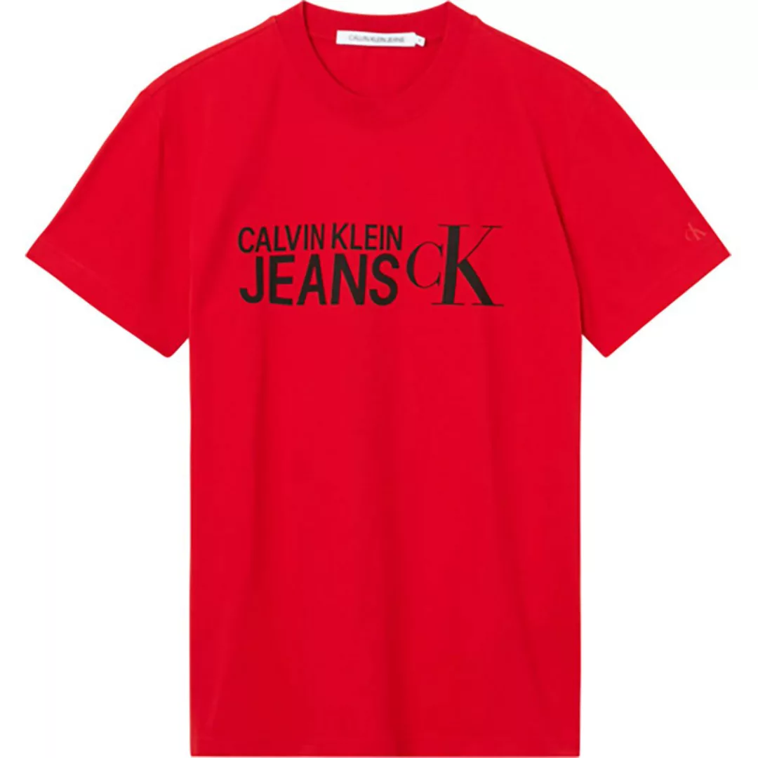 Calvin Klein Jeans Seasonal Institution Kurzärmeliges T-shirt S Salsa günstig online kaufen