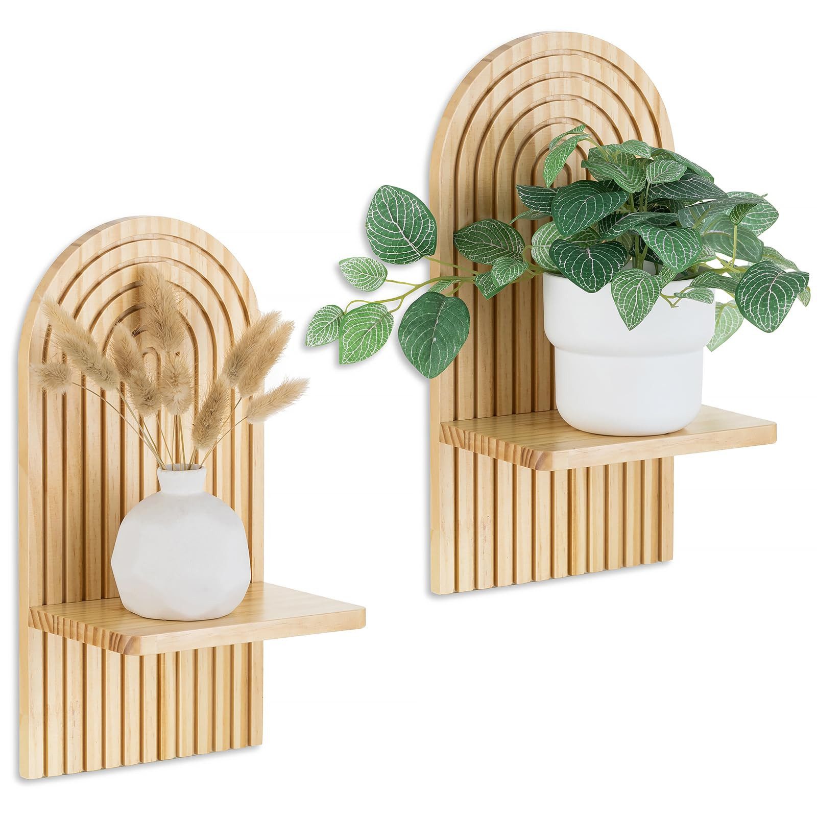 Coonoor Wandregal 2 -tlg Holz Boho günstig online kaufen