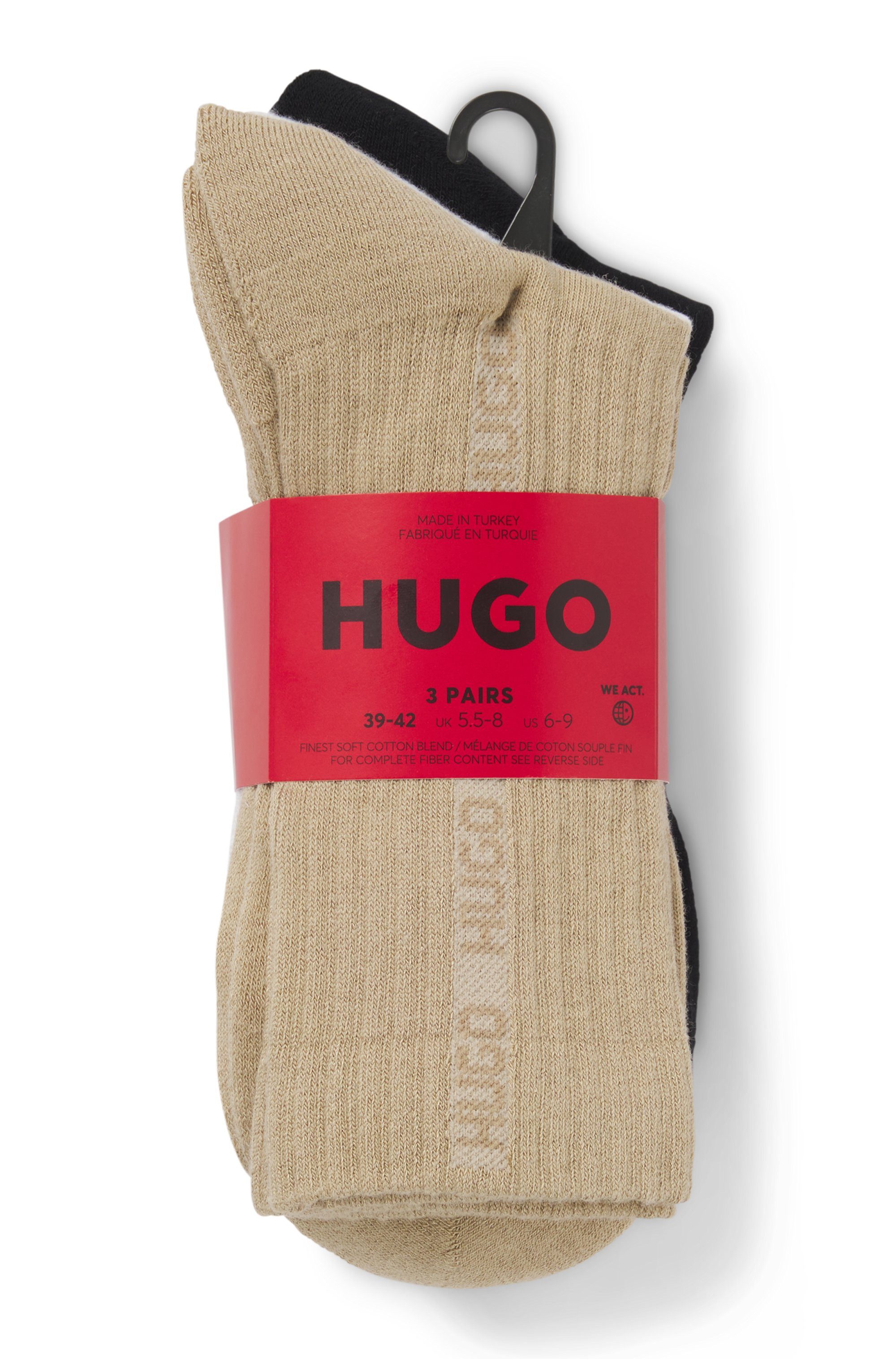 HUGO Basicsocken 3P QS RIB TAPE günstig online kaufen