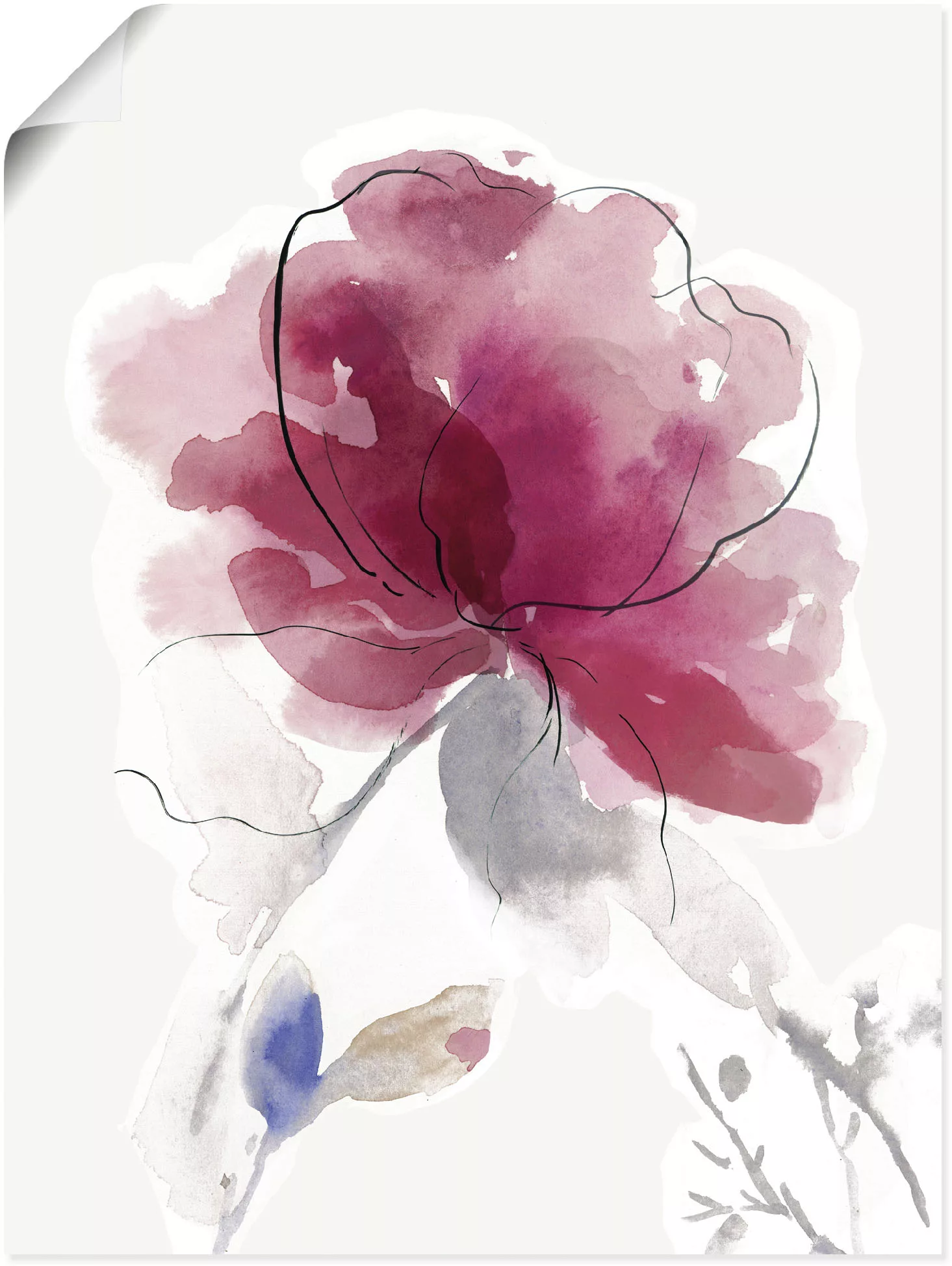 Artland Wandbild »Rosige Blüte II.«, Blumenbilder, (1 St.), als Alubild, Ou günstig online kaufen