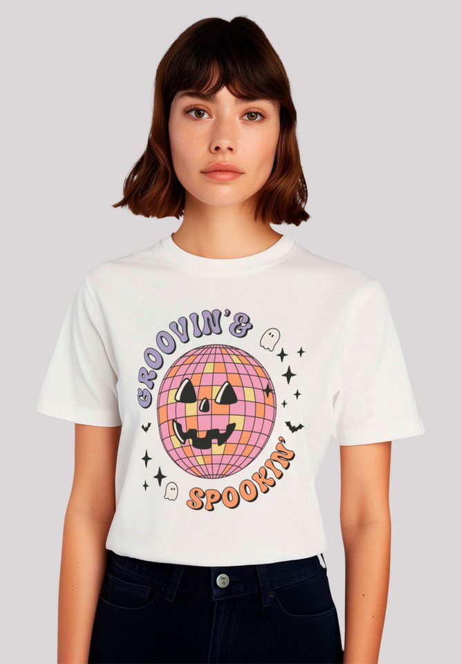 F4NT4STIC T-Shirt Retro Halloween Groovin and spookin Disco ball Premium Qu günstig online kaufen