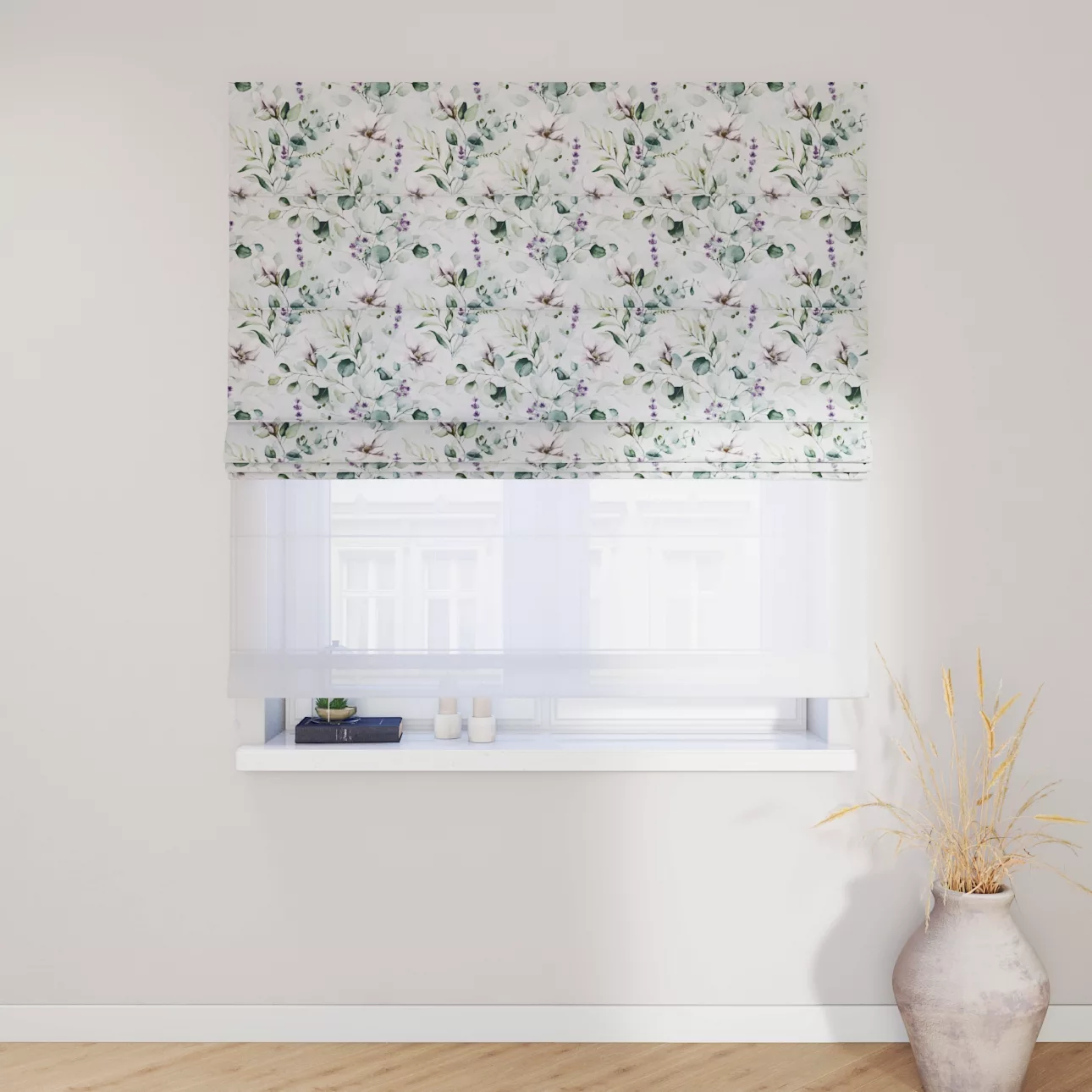 Dekoria Doppelraffrollo Duo, mintgrün-weiß, 160 x 170 cm günstig online kaufen