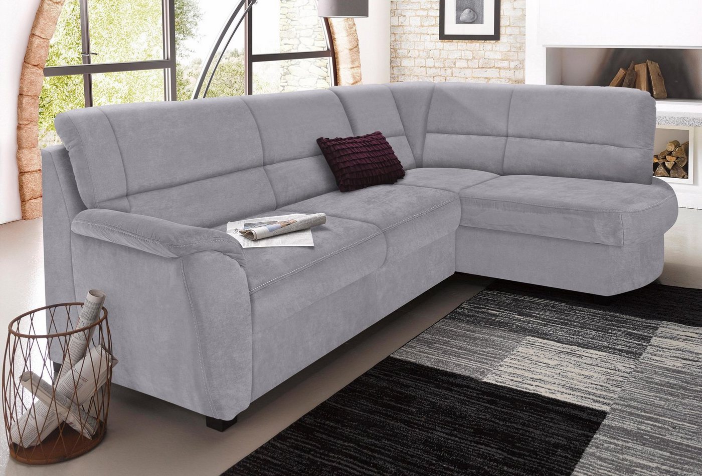 sit&more Ecksofa "Pandora L-Form", wahlweise mit Bettfunktion und Bettkaste günstig online kaufen