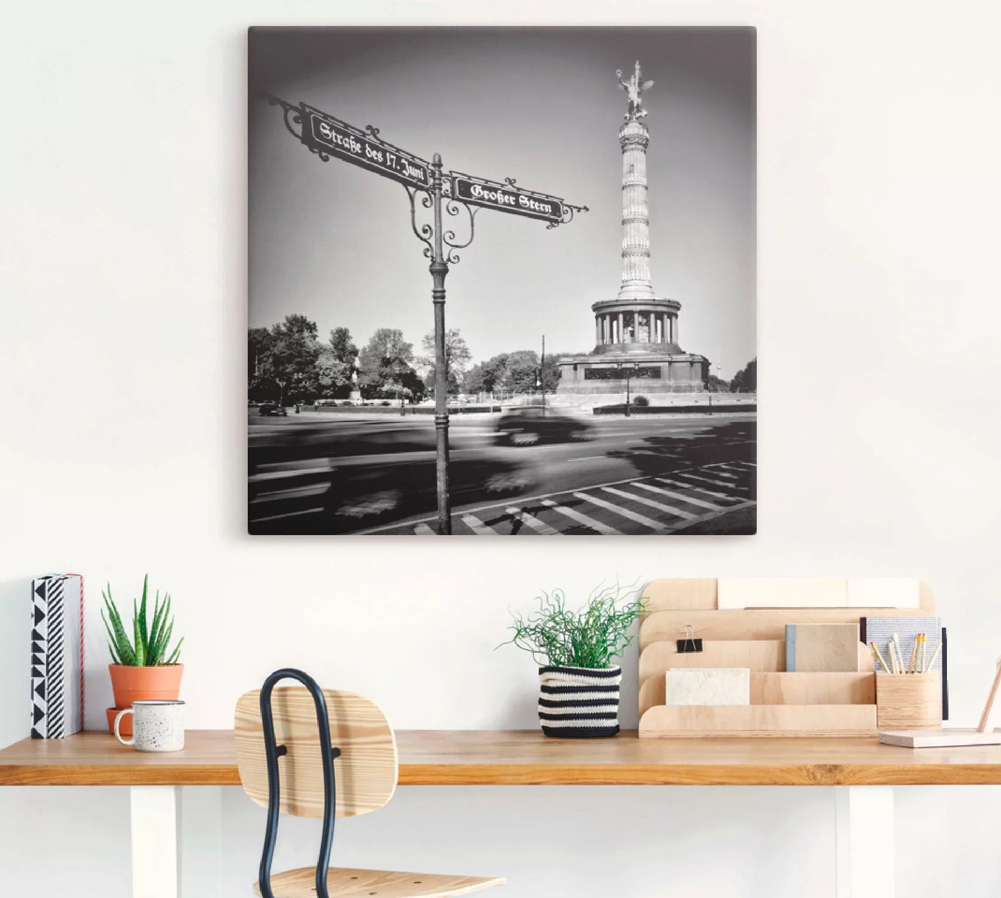 Artland Leinwandbild »Berlin Siegessäule III«, Gebäude, (1 St.), auf Keilra günstig online kaufen