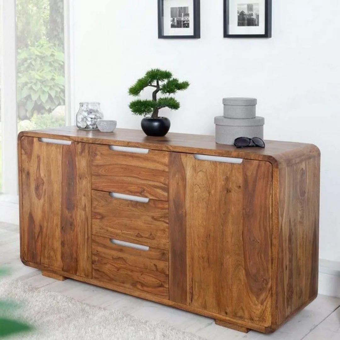 Sideboard DAIPUR Sheesham massiv Holz gewachst 145cm günstig online kaufen