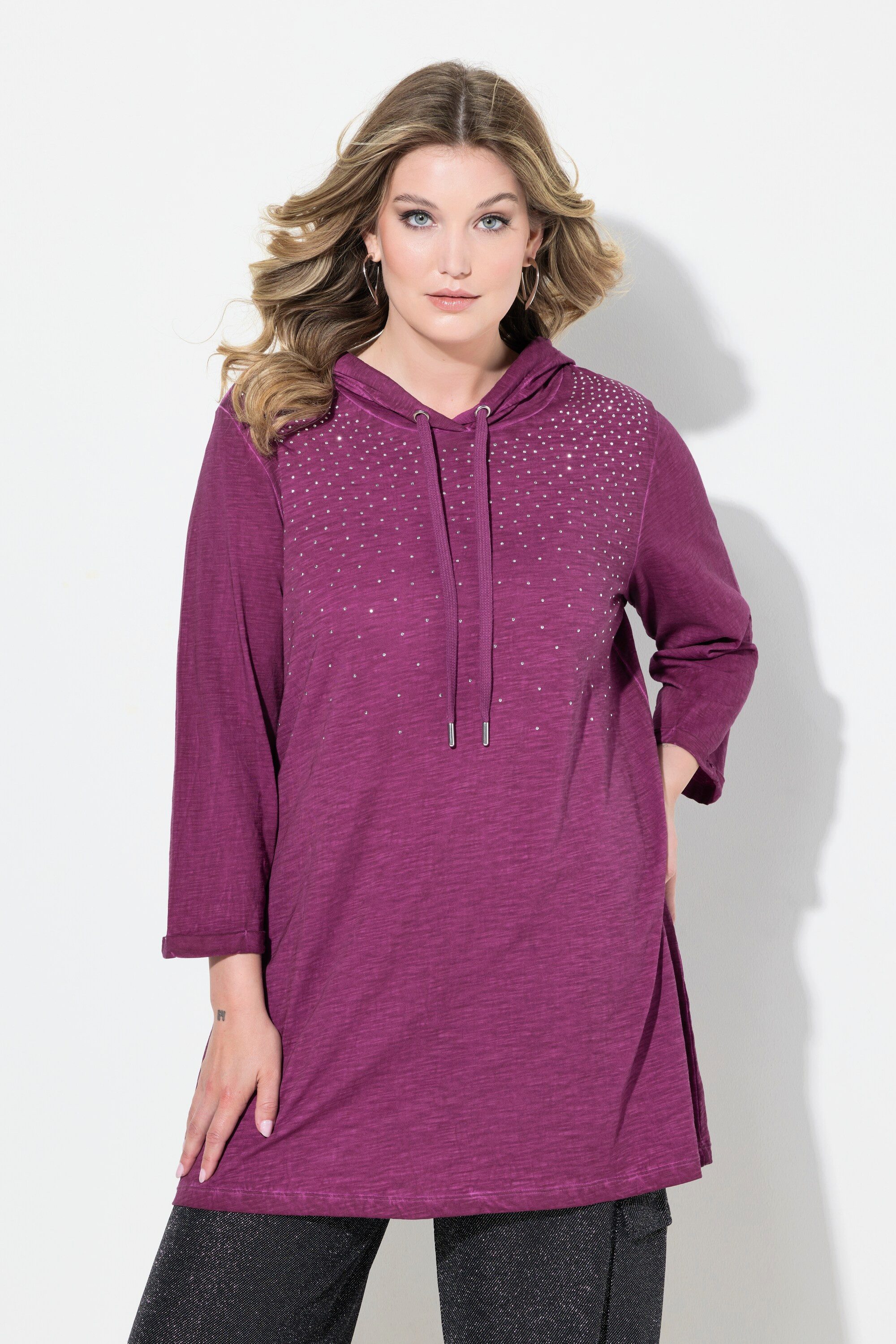 MIAMODA T-Shirt T-Shirt A-Linie ColdDyed Strass-Verlauf günstig online kaufen