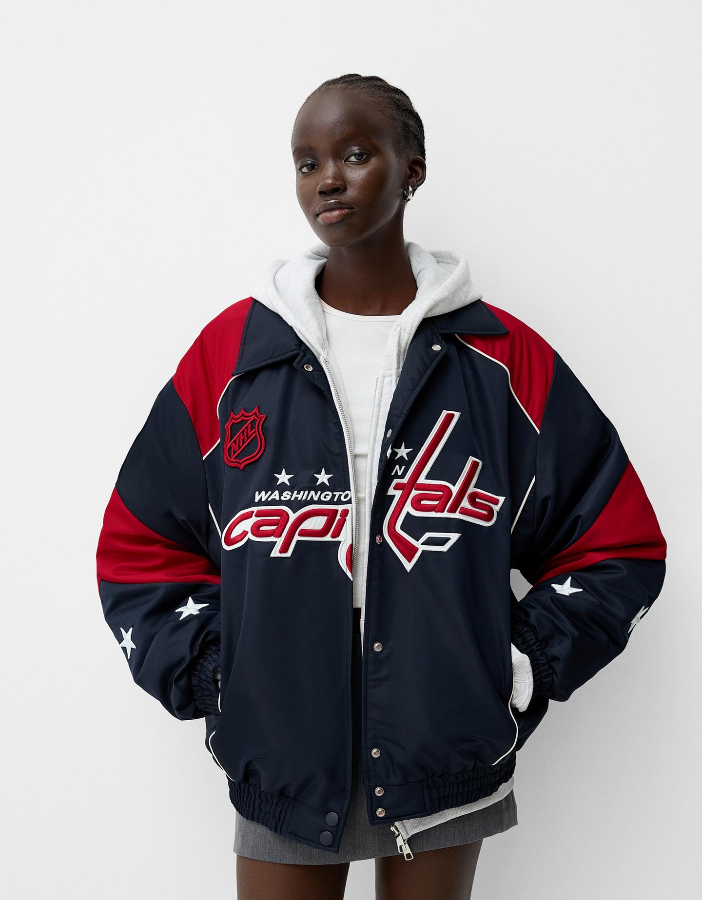 Bershka Jacke Nhl Damen M Marinenblau günstig online kaufen