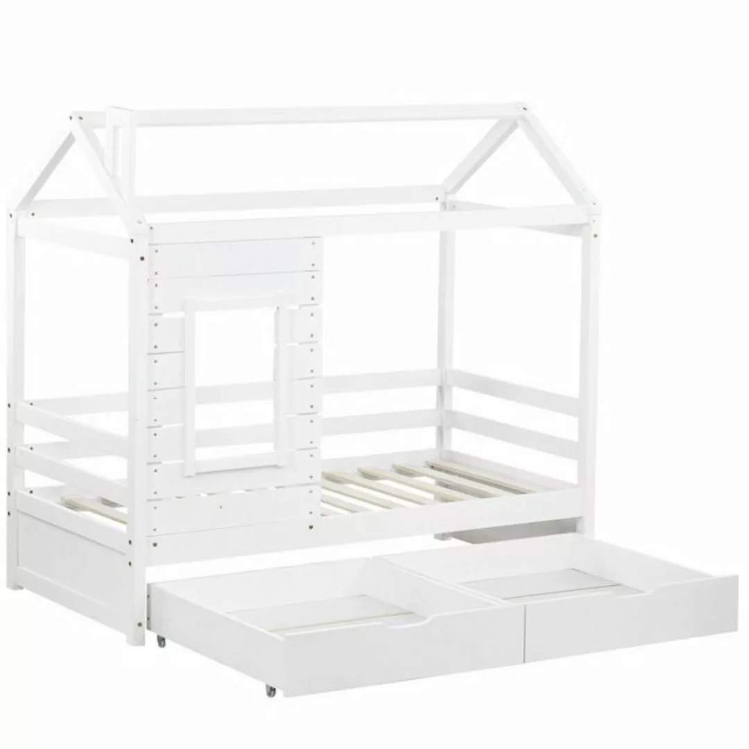 Gotagee Kinderbett Hausbett Jugendbett 160x80 cm Rausfallschutz Schublade F günstig online kaufen