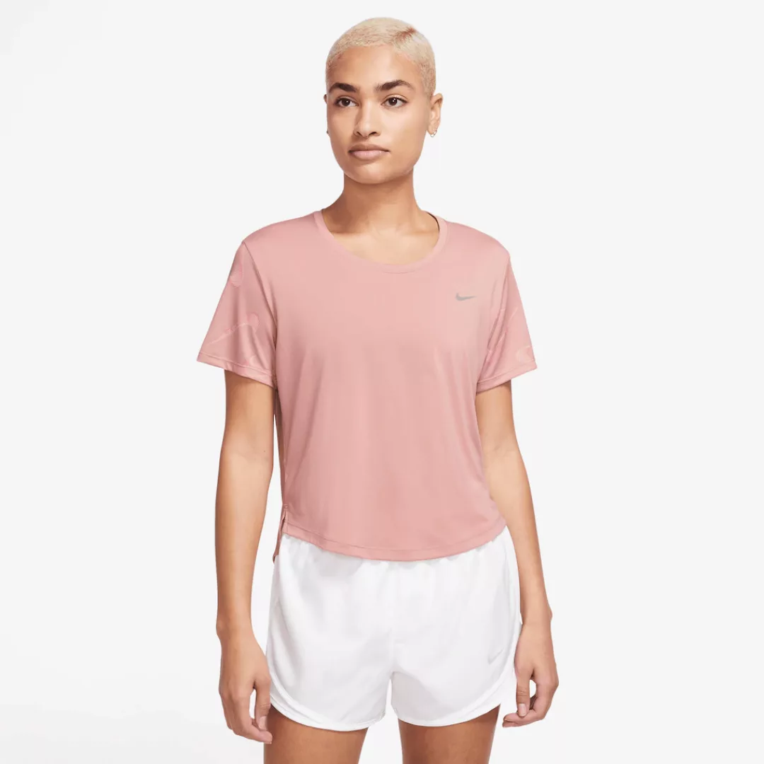 Nike Laufshirt "SWOOSH DRI-FIT WOMENS PRINTED SHORT-SLEEVE CROP TOP" günstig online kaufen