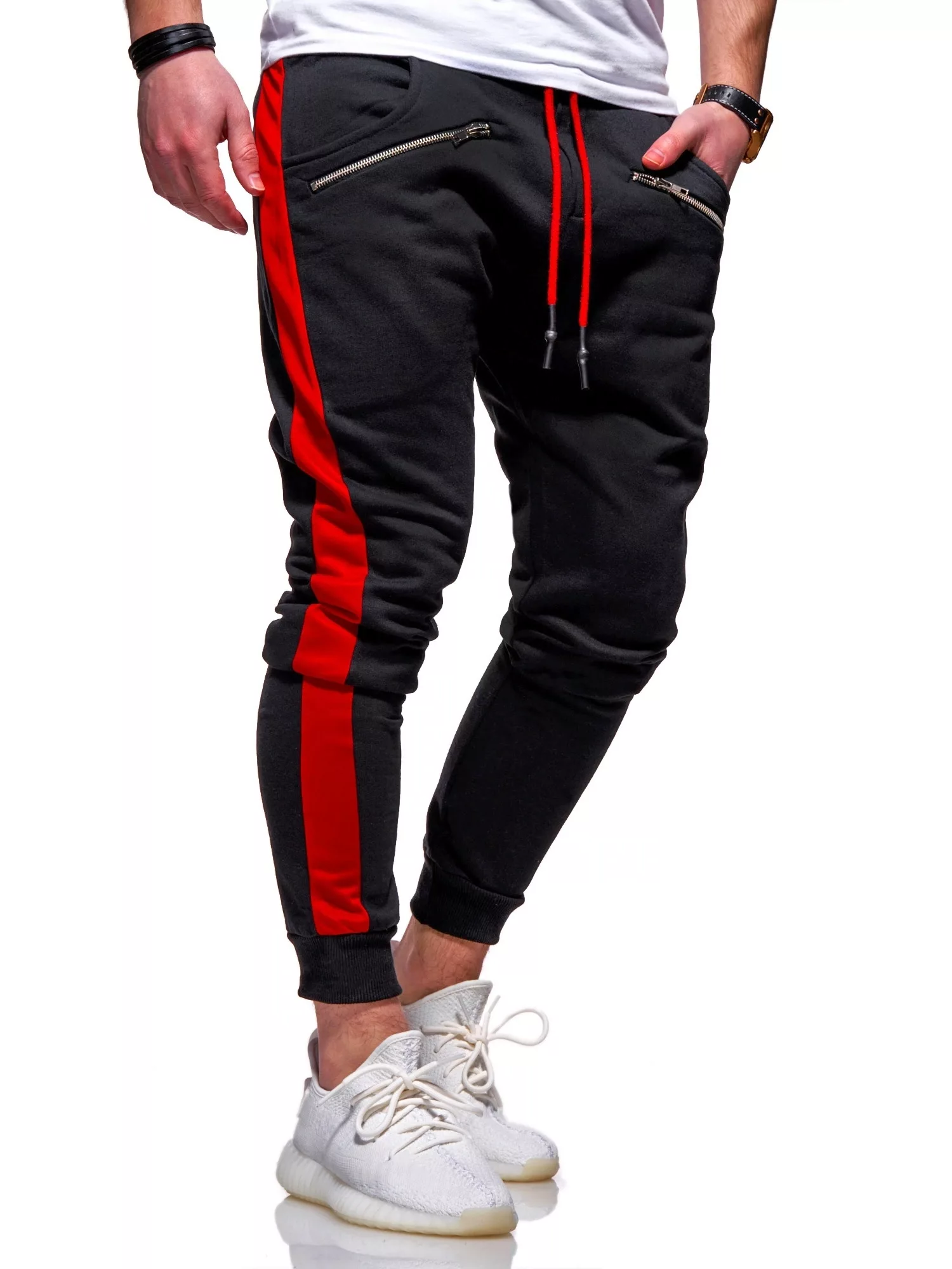 behype Sweathose "TRACK-ZIP", im Slim-Fit-Schnitt günstig online kaufen