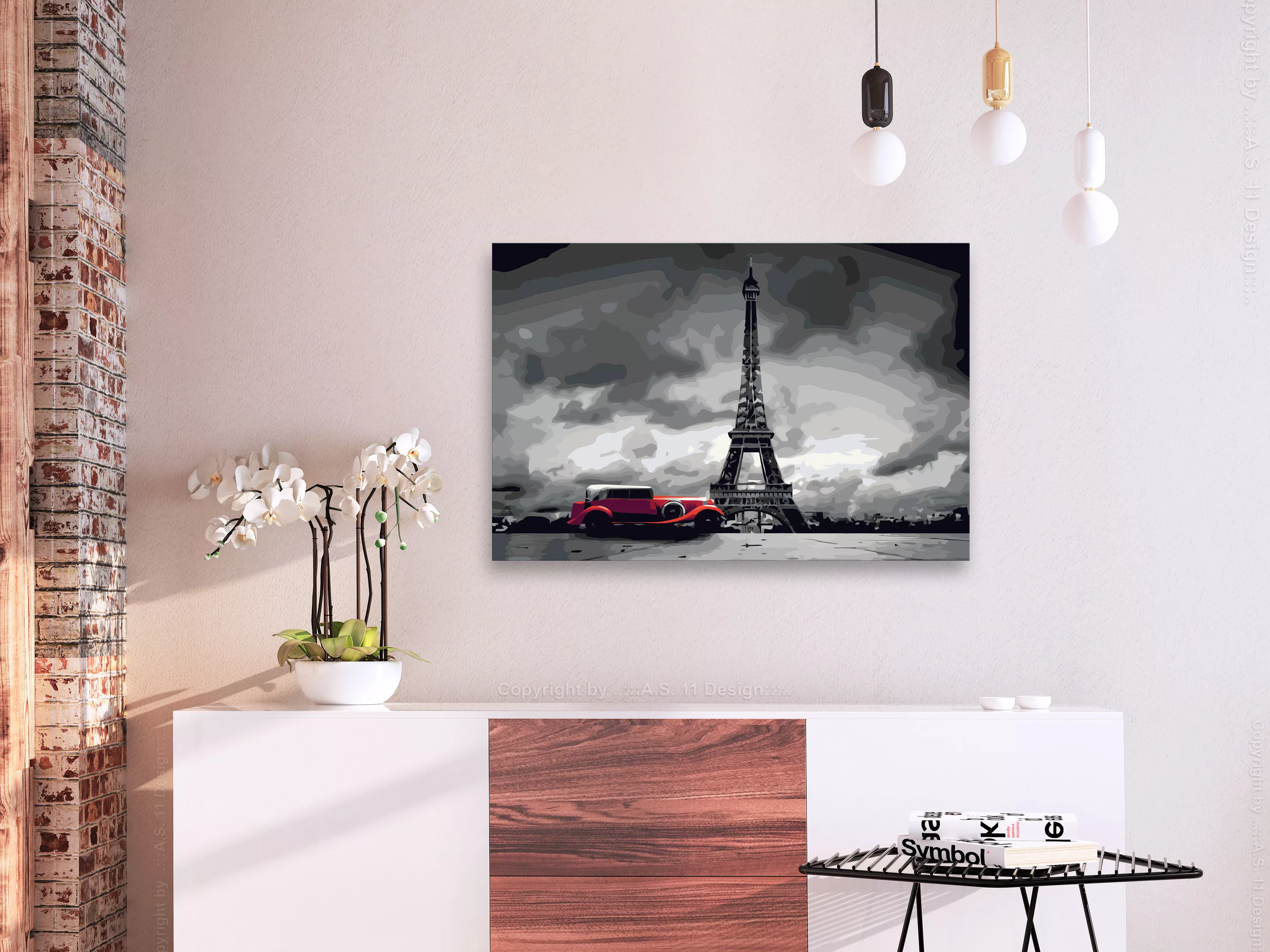 Malen Nach Zahlen - Paris (rote Limousine) günstig online kaufen