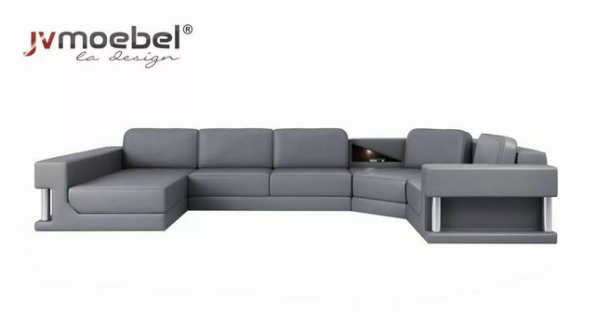 JVmoebel Ecksofa, Wohnlandschaft U Form Eck Sofa Couch Polster Ecke Leder S günstig online kaufen