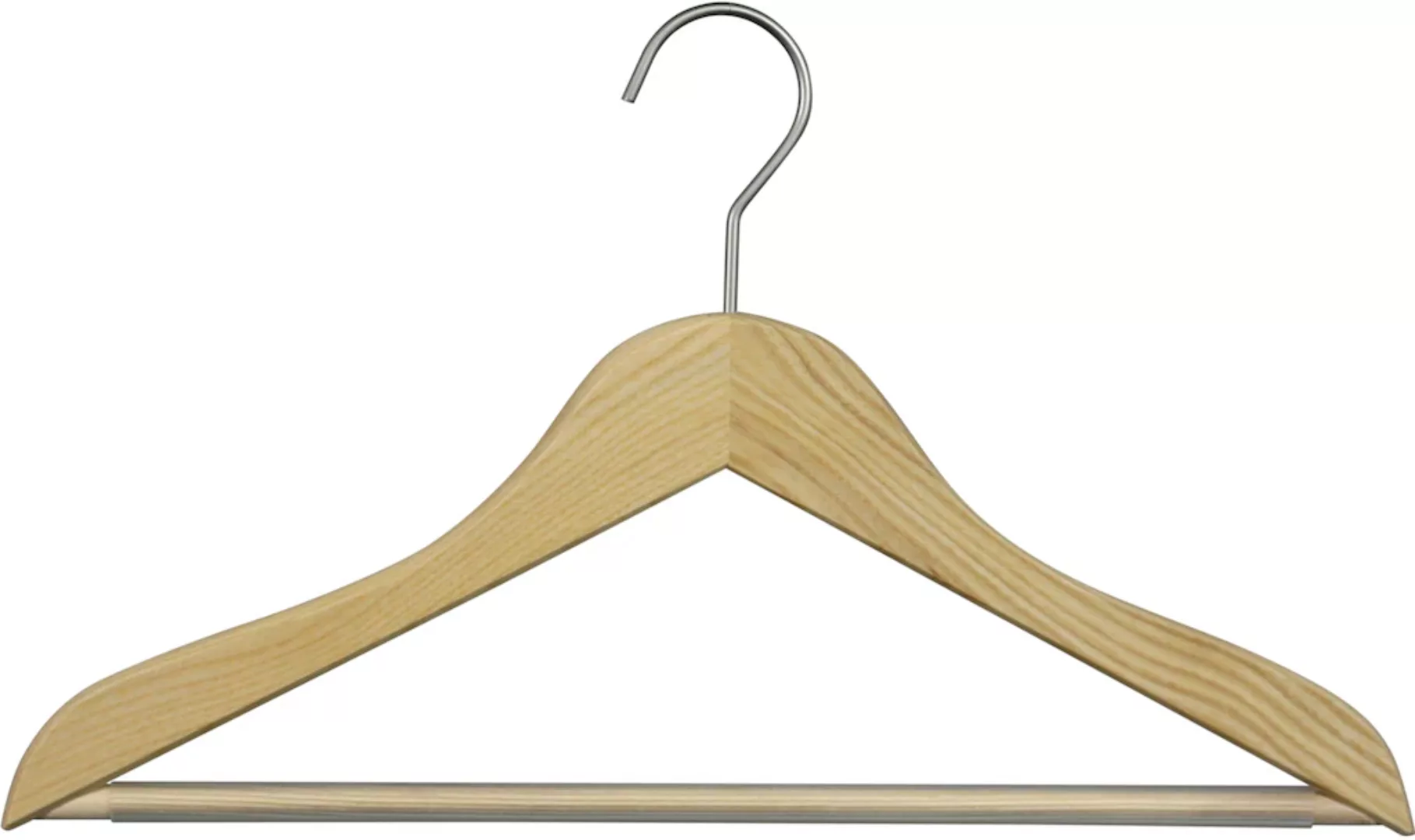 MAWA Kleiderbügel »Classic 45/RFS«, (Set, 5 tlg.), Holzbügel aus Eschenholz günstig online kaufen