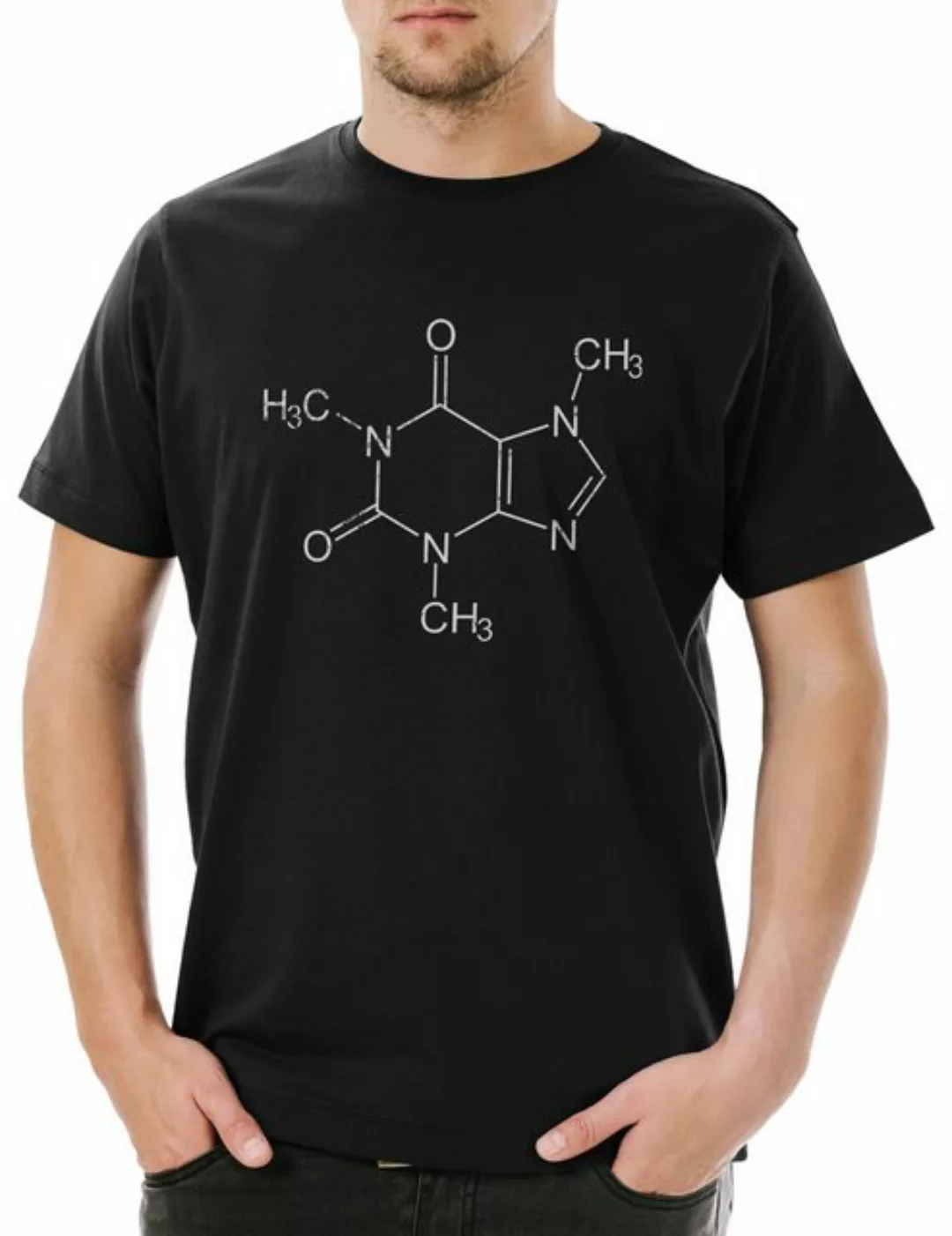 Urban Backwoods Print-Shirt Caffeine Molecule Herren T-Shirt Engineer Mathe günstig online kaufen