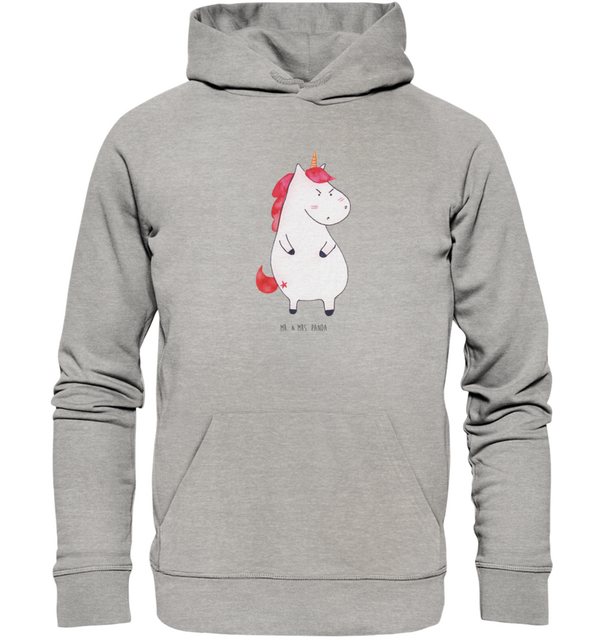 Mr. & Mrs. Panda Hoodie Größe XS Einhorn Wut - Heather Grey - Geschenk, Hoo günstig online kaufen