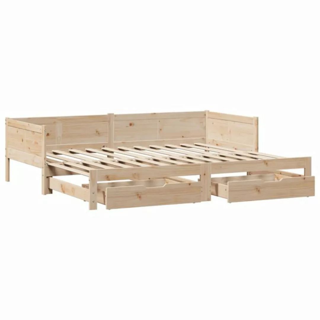 vidaXL Bett Tagesbett Ausziehbar mit Schubladen 80x200 cm Massivholz Kiefer günstig online kaufen