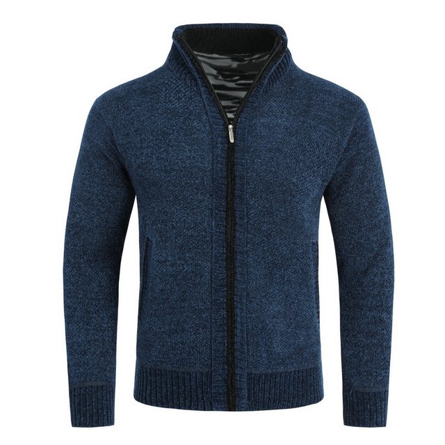 Allthemen Strickjacke Strickjacke mit Stehkragen Uni Grobstrick Cardigan fü günstig online kaufen