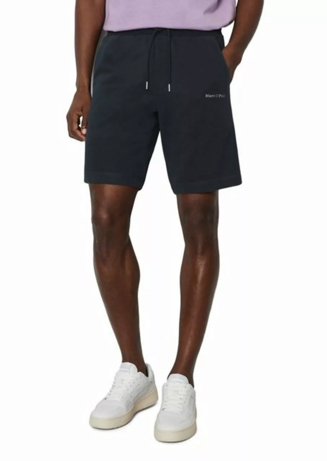 Marc O'Polo Sweatbermudas mit dezenter Label Stickerei günstig online kaufen