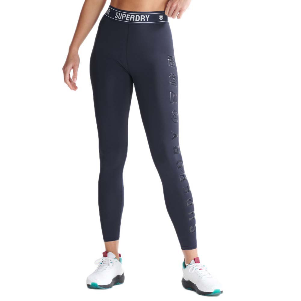 Superdry Training Elastic Leggings L Navy / Navy günstig online kaufen