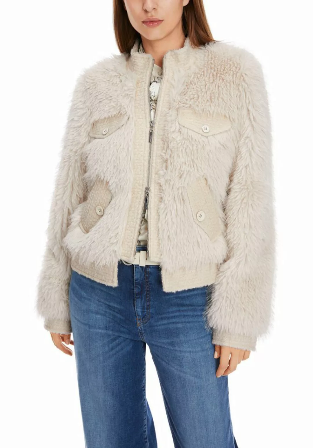 Marc Cain Fellimitatjacke Outdoorjacke in Fun Fur günstig online kaufen