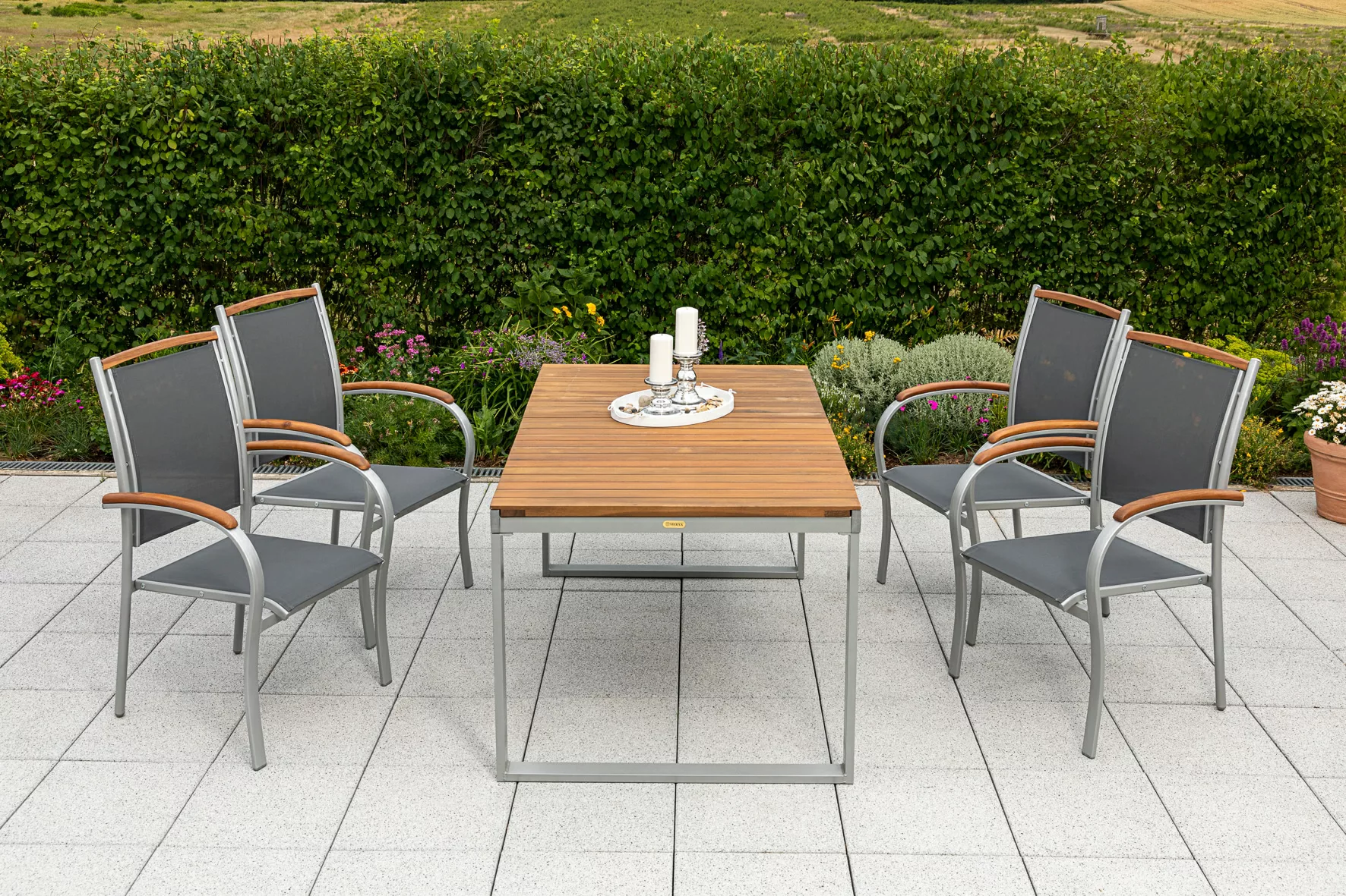 MERXX Garten-Essgruppe ""Siena"", (Set, 5 tlg., Pulverbeschichtetes Alumini günstig online kaufen