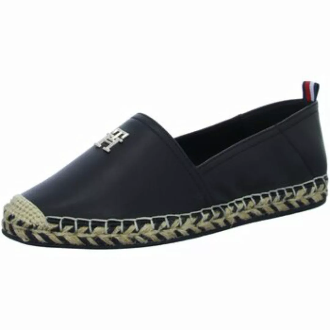 Tommy Hilfiger  Damenschuhe Slipper TH LEATHER FLAT ESPADRILLE FW0FW07720 günstig online kaufen